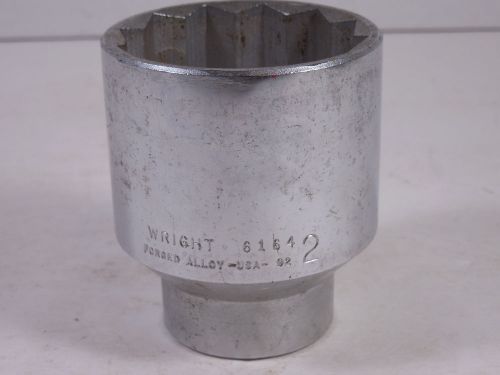Wright tool 6164 2&#034; forged alloy 3/4&#034; drive 12 point standard socket usa for sale