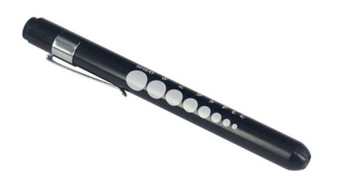 Pupil Gauge Reusable Penlight Pen Light Black Boxed