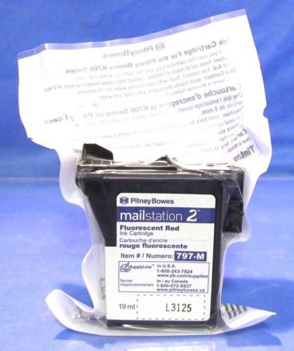 Pitney Bowes Mailstation 2 Fluorescent Red Ink Cartridge #797-M