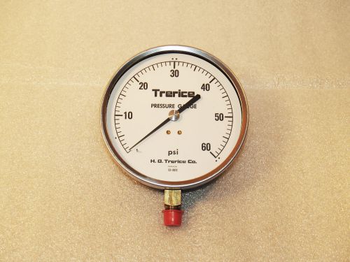 Vintage trerice pressure gauge 0-60 psi 4 1/2&#034; , 52-2872 no. 600c new canada for sale