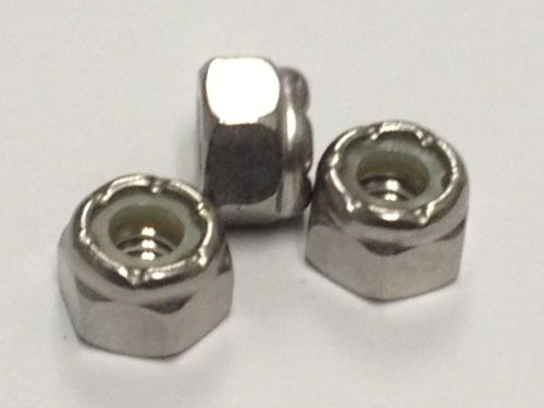 (100) 1/4-20  Stainless Steel Nylon Insert Lock Nuts
