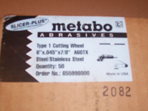 Metabo Slicer Plus Cutoff Wheels  Cutting Wheels 6&#034; x .045&#034; x 7/8 50 pack