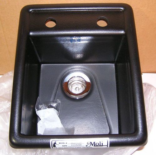 NIB Moli International Handie black molded drop in sink  bar sink or handwashing
