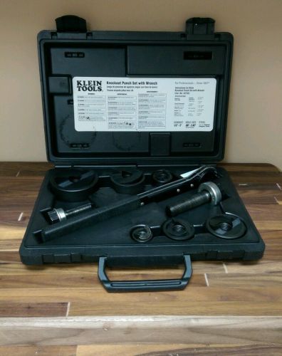 Klein knockout punch set with wrench in case model 53732-sen for sale