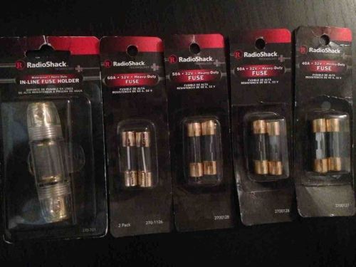 Radioshack 60a, 50a, 40a pack 32v heavy duty fuse within line holder for sale