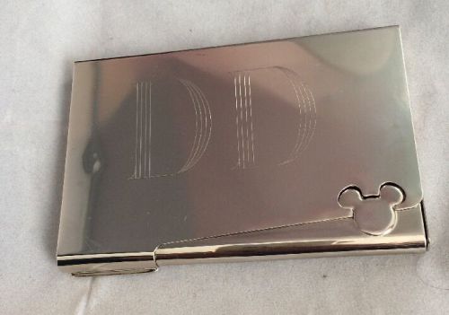 Disney Chrome Or Stanless Business Card Holder Engraved Dd Mickey Mouse 2006