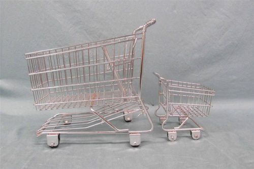 2 Miniature Shopping Carts Salesmans Samples?