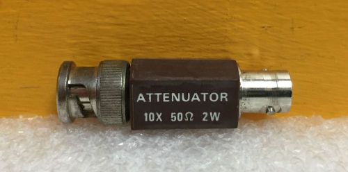 Tektronix 011-0059-01 10X Attenuation, 2W, 50 ohm, BNC, Fixed Coaxial Attenuator