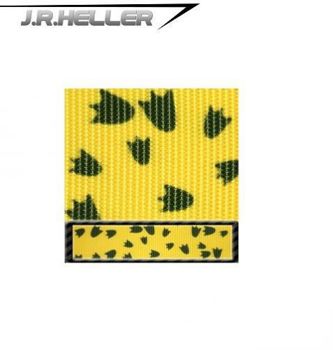 1&#039;&#039; Polyester Webbing (Multiple Patterns) USA MADE!- Duck Tracks Green -1 Yard