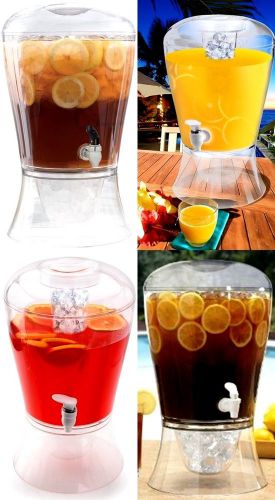 Large Food Dispensers Storage Oganizer Beverage Tea Lemon Ice Water Cold Drink