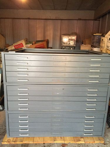 Hamilton 15-Drawer Plans and Maps Filing Cabinet 54&#039;&#039; x 41 1/2&#039;&#039; x 46&#034;