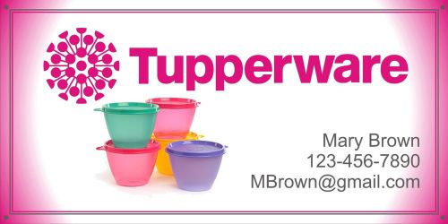 Tupperware Banner Trade Show Events 2&#039;x4&#039; w/ grommets Customize with YOUR Info!