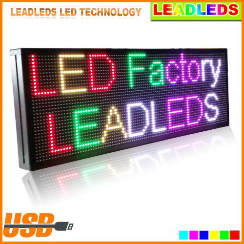 Full color video led sign scrolling message animated text vivid display board for sale