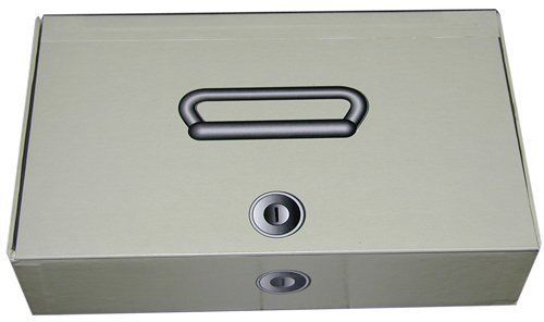 Aurora gb cash box pencil box  8 9/16 x 5 x 2 1/4 inches  cigar box style hinged for sale