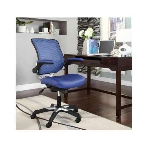 Executive Leather Office Chair Adjustable Swivel Computer Desk  Ergonomic BLUE