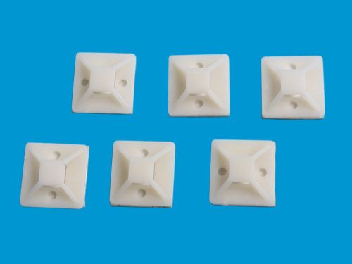 100/bag white self adhesive cable tie mount base holders 20x20mm 25x25mm 40x40mm for sale