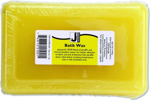 Jacquard sax batik wax, yellow, 1 lb block for sale