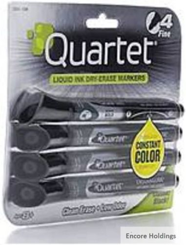 Quartet 5001-16m fine tip enduraglide dry-erase markers - 4 pack - black for sale