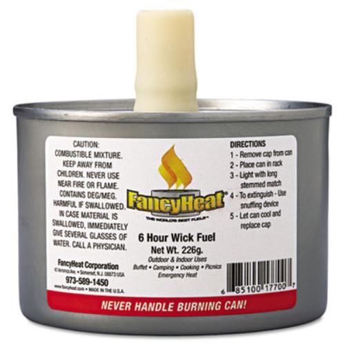 Fancyheat corp f700 chafing fuel can, stem wick, 4-6hr burn, 8oz, 24/carton for sale