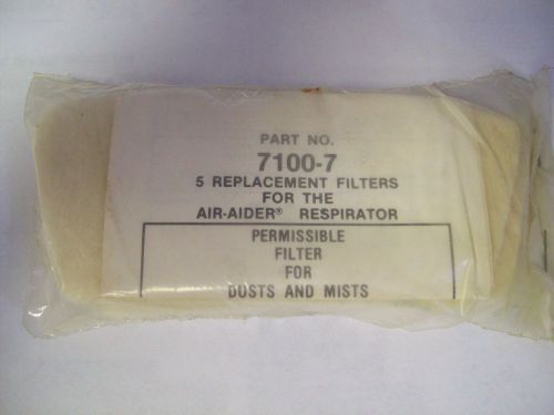 5 Replacement Filters for the Air-Aider Respirator 7100-7