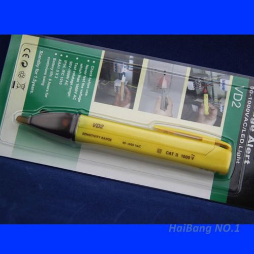 Non-Contact Voltage Detector Pen AC Volt Sensor Tester Alert 90~1000V Yellow QY