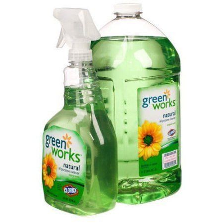 Green Works All-Purpose Cleaner, 1 Trigger Spray 32 Oz &amp; 1 Refill Bottle 100 Oz