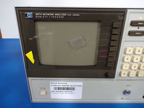 HP 3577A 5 Hz to 200 MHz Network Analyzer AS-IS