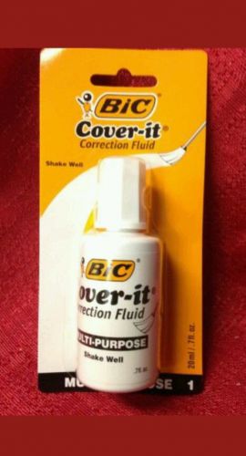 BIC Cover-it White Out correction fluid liquid paper 0.7oz 1 pack Brand New