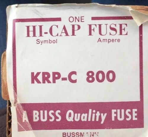 Cooper Bussmann KRP-C-800 Amp HI-CAP Fuses NIB