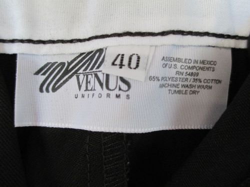 (3) pair Venus mens black size 40 chef pants