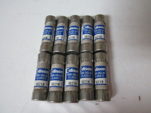 Lot of 10 edison time-delay class g sec10 fuse new no box for sale