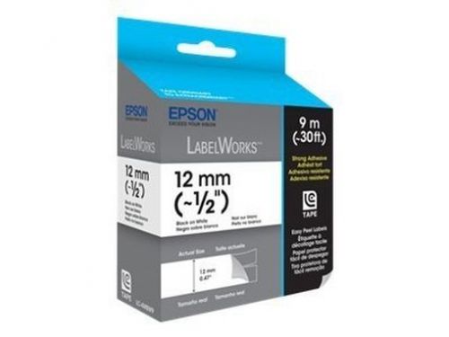 Epson labelworks lc-4wbw9 - permanent adhesive tape - black on white -  lc-4wbw9 for sale