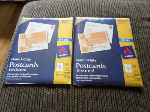 Avery Matte White Postcards Textured 3380 Ink Jet 5 1/2 X 4 1/4 New in Package