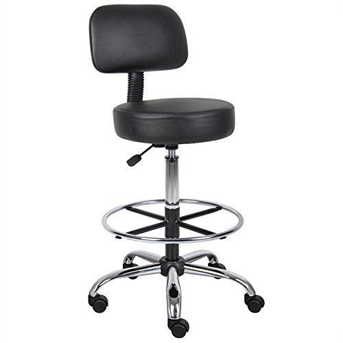 Medical Drafting Stool Office Chair Footring Back Support Adjustable Furniture
