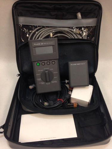Fluke 650 LAN Cable Meter W/ Fluke 650R Remote, Case, and Accessories