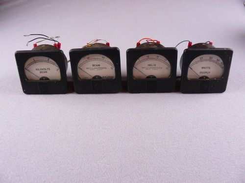4 Vintage Panel Meters - Nice Shape
