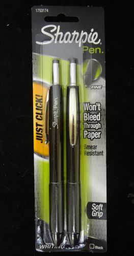 Sharpie Pen Retractable Fine Point 2 Pack Black 1753174  3 Packs Total 6 Piece
