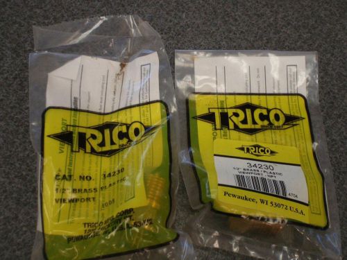LOT OF 2 - Trico 1/2&#034; Brass / Plastic Viewport - 34230 *NEW IN PKG*