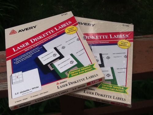 2 boxes Avery 3.5&#034; Diskette Labels- 630 labels NEW # 5196