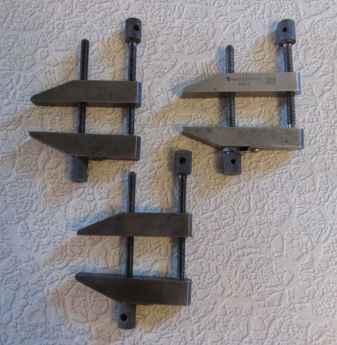 3 Machinist Parallel Clamps Brown &amp; Sharpe Lufkin Nice NR