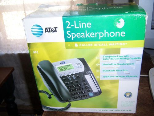 ATT AT&amp;T 2-LINE SPEAKERPHONE MODEL 992 W/CALLER ID - NEW NIB $159.99 RETAIL