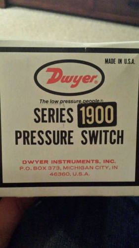 Dwyer Series 1900 Pressure Switch cat # 1910-10.