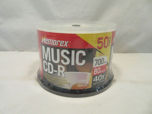 Memorex 700MB 80Min 40x Music CD-R Media - 50 Pack Spindle NOS