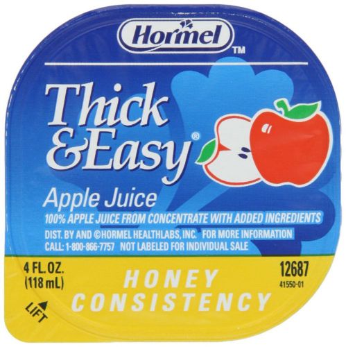 Hormel Drink Thick &amp; Easy Apple Juice (Honey Consistency), 4-Ounce Portion Co...