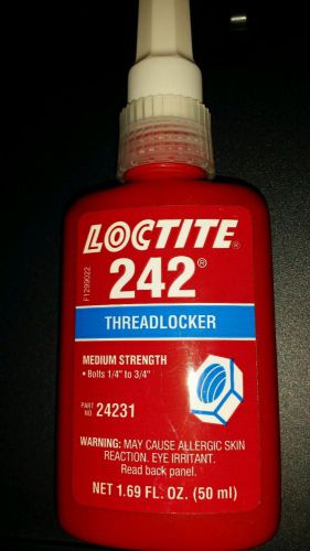 Loctite 242 blue 50ml 1.69oz removable threadlocker 24231 use by date 10/2017 for sale