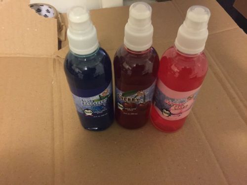 Snow Cone Syrup Slushes Ice Pop Smoothies Homemade Lot of 3