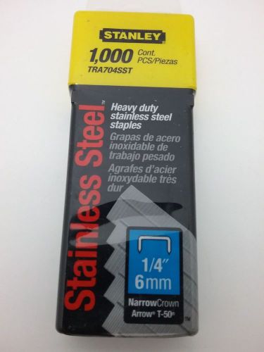 Stanley heavy duty { stainless steel } staples tra704sst 1/4&#034; for sale