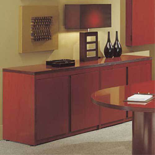 CREDENZA OFFICE CABINET Cherry or Mahogany Wood Storage Unit Business Conference