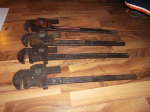 Wrench Greenfield Walworth Trimo 24 adjustable monkey huge heavy lot of 4 USA