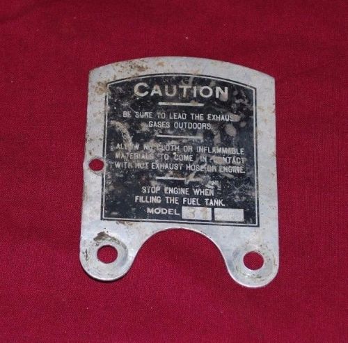 Original Maytag Model 92 Single Caution Plate Gas Engine Motor Wringer OF3.4